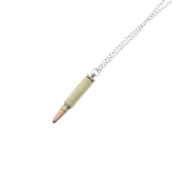 Brass Bullet On Chain - 68 Cm Chain
