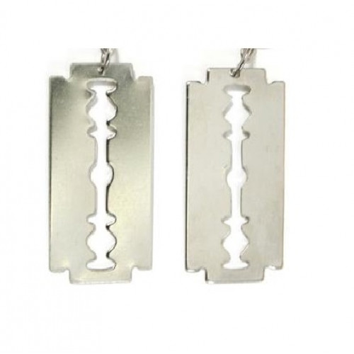 Razor Blade Earrings - Metal Earrings