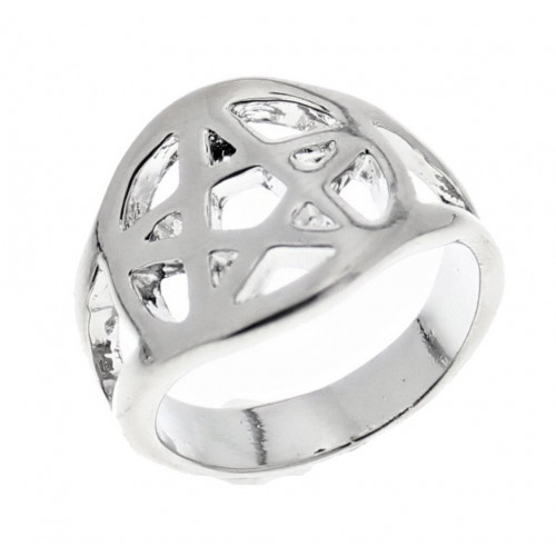 Large Pentagram Ring - 18mm Metal Ring
