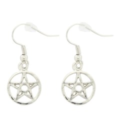 Pentagram Earrings - Silver Earrings