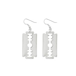 Big Razor Blade Earrings - Metal Earrings
