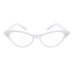 white Retro Bejewelled Glasses - glasses