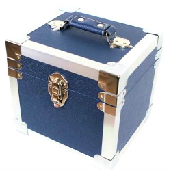Steepletone Blue & Silver Seven Inch Record Case - 