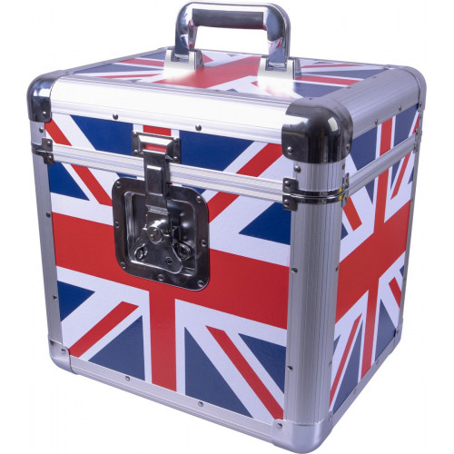 Soundlab Union Jack Design Aluminium Record Case - 