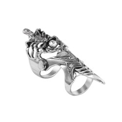 Skeleton Diamante Knuckle Ring - Knuckle Ring