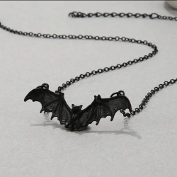 Black Bat Black Chain - Necklace
