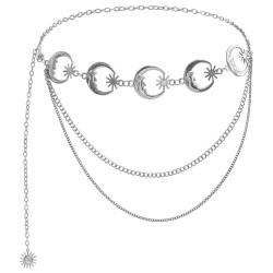Moon Charm Chain Belt - 