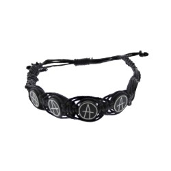 Anarchy - Plaited Reconstructed Leather Bracelet