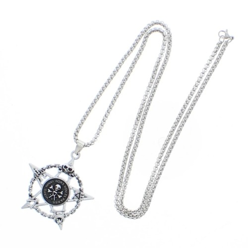 Skull Pentagram - Chain Necklace