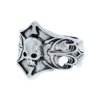 Silver Ring - Arched Skull