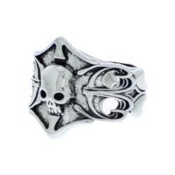 Silver Ring - Arched Skull