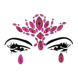 Crystal Face Gems - Fuchsia Pink