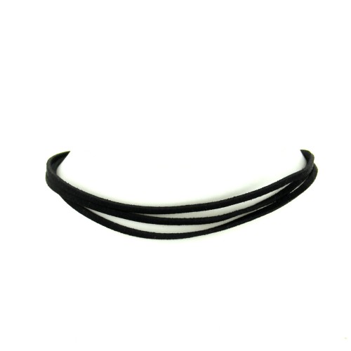 Triple Choker - Black Suede
