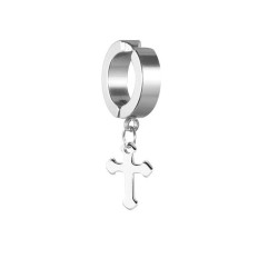 Cross Cuff Earrings - Silver Cuff Earrings