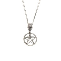 Skeleton Pentagram  - Chain Necklace